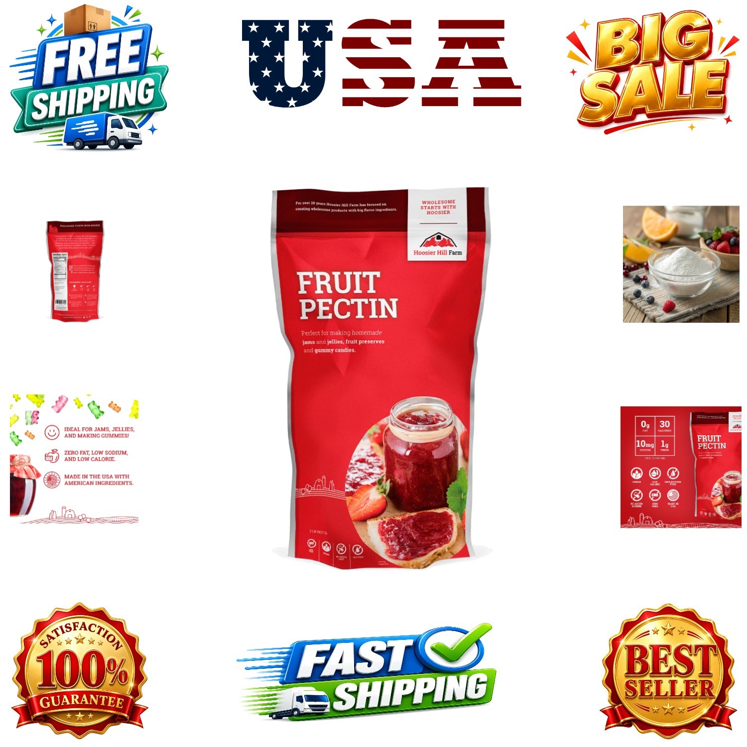 Fruit Pectin, 2LB Pack of 1