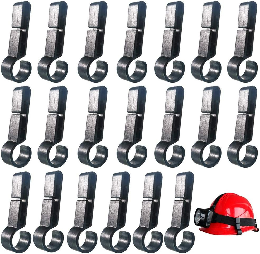 20 Pcs Hard Hat Accessories for Headlamp Modern, Hook, Light Clip, Helmet Clip