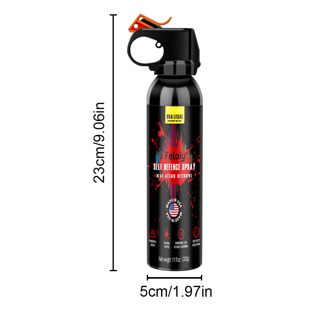 Feloiy Self Defence Spray w/ Holster Bear Attack Deterrent Legal Bear Spray 11oz