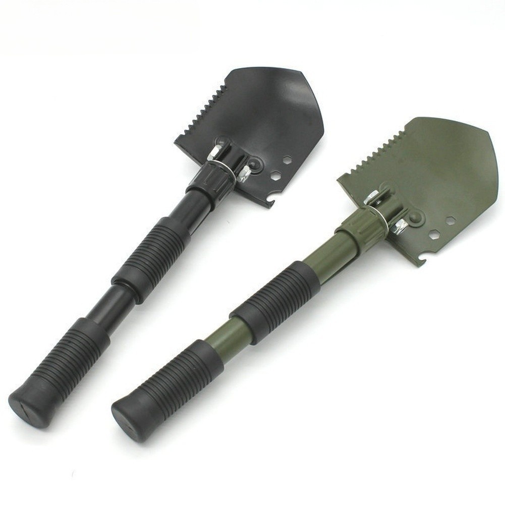 Portable Folding Survival Shovel Carbon Steel with Anti-slip Handle 47.5x10cm