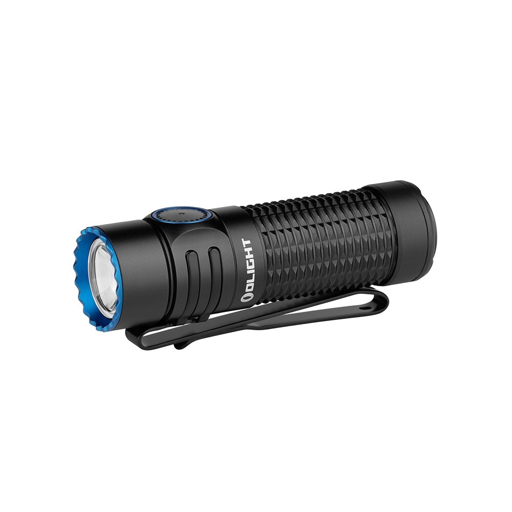 Olight Warrior Nano Black 1200 Lum Tactical Dual Switch EDC Flashlight, 442 FT