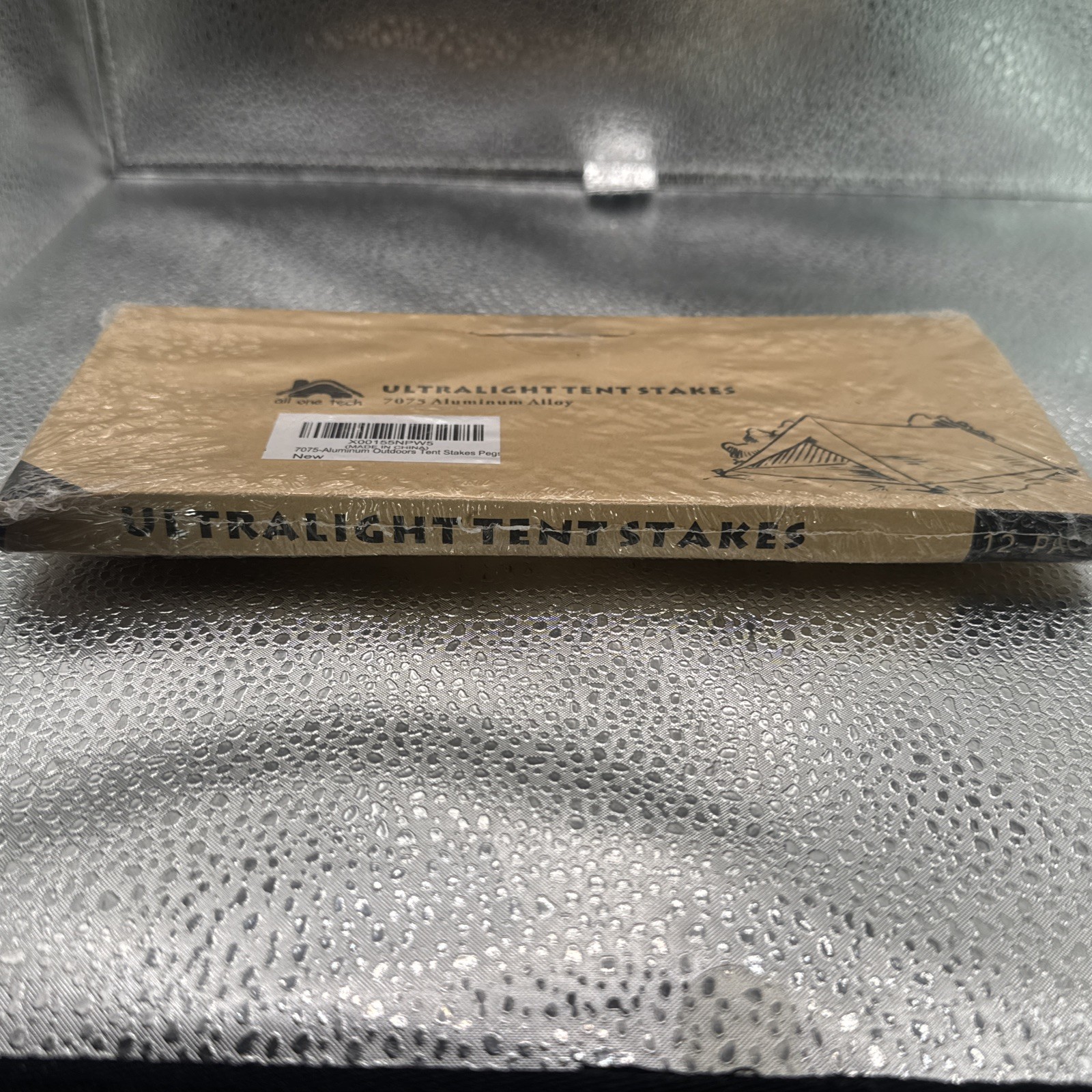 12 Pack Tent Stakes, 7075 Ground Metal Camping Aluminum Tent Pegs, Lightweight T
