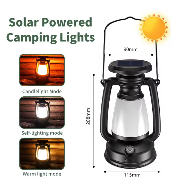USB Rechargeable/Solar Charging Camping Light Portable Camping
