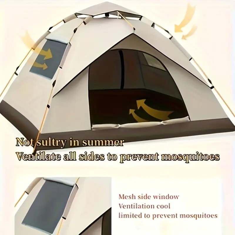 2-3 Person Pop Up Tents Waterproof Windproof Instant Tent for Camping Hiking NEW