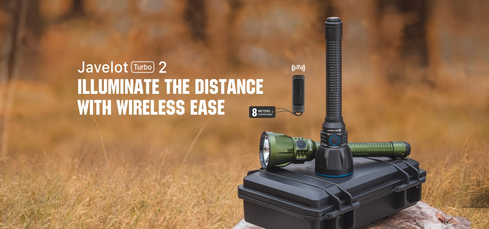 Olight Javelot Turbo 2 Black 1500 Meters Long Range Flashlight, 1800 Lumens