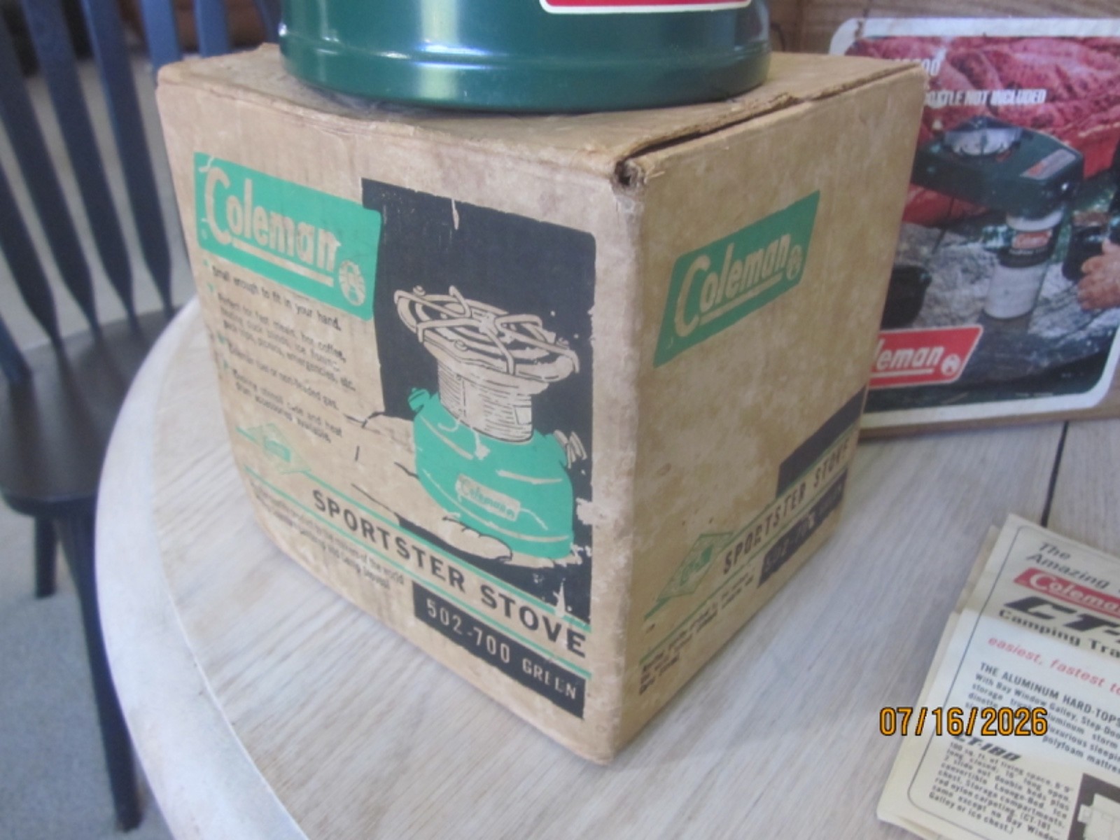 2 VTG NEVER USED & IN ORIG BOXES COLEMAN SINGLE BURNER STOVES-1, #502 & 1, #5418