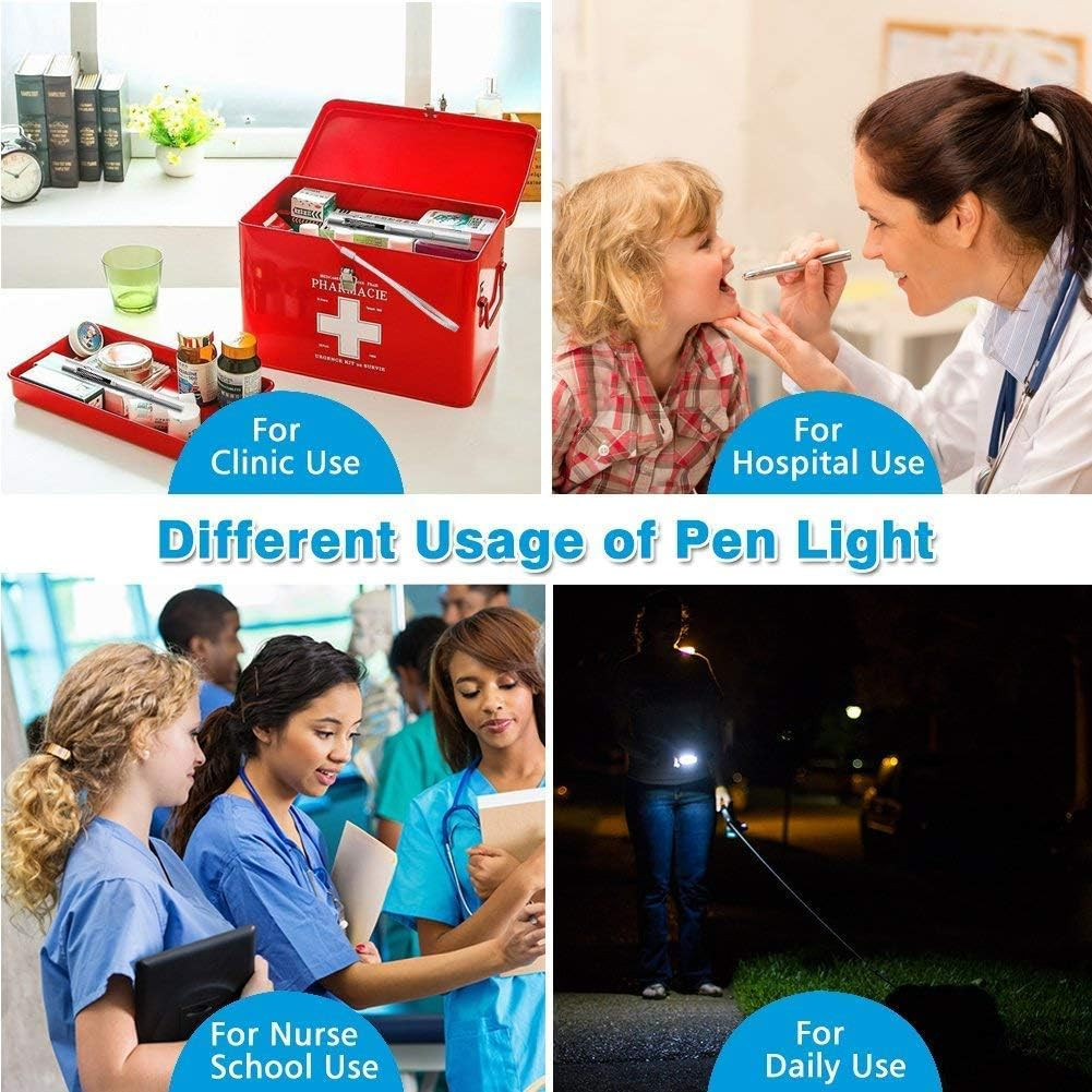 1-200 LED USB RECHARGEABLE MINI FLASHLIGHT Stainless Steel Pen Light 1000 Lumens