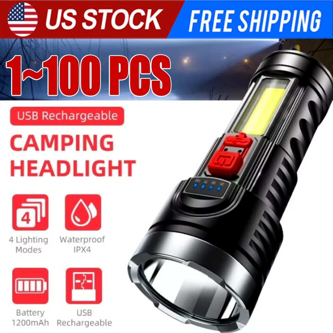 Super Bright 999000000 LM LED Torch Tactical Flashlight Lantern Rechargeable US