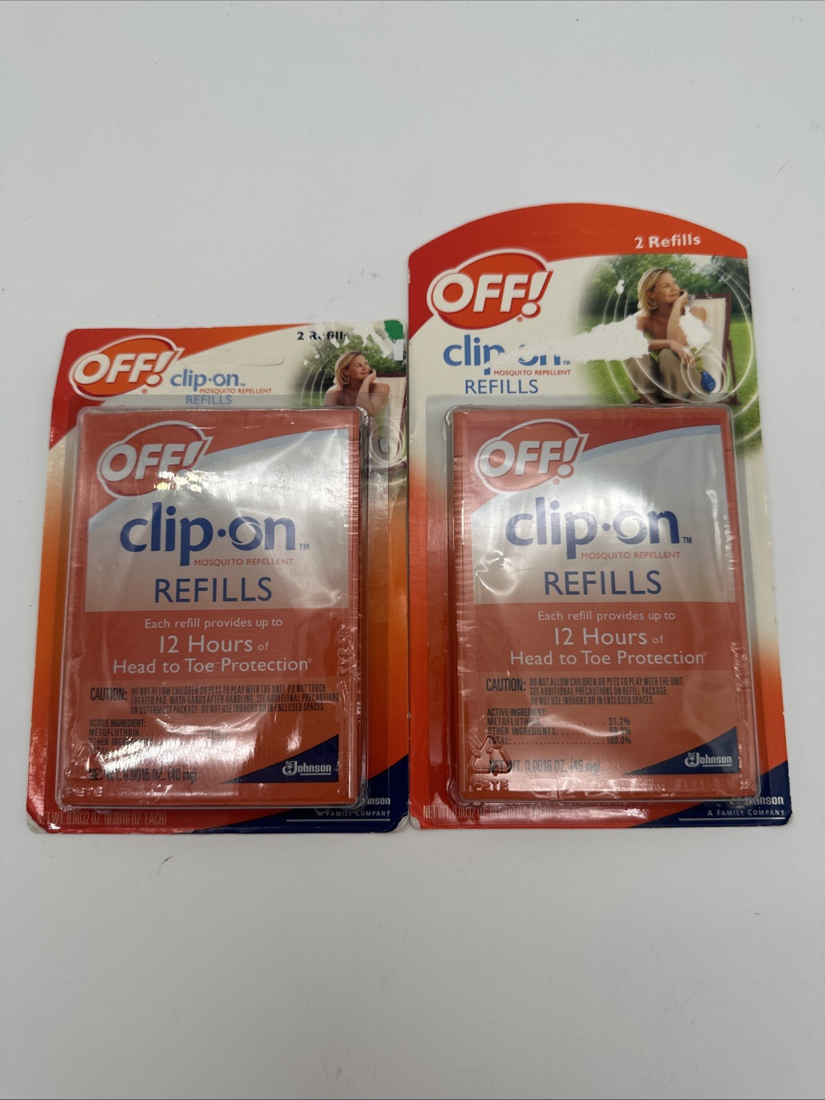 OFF! Clip-On Mosquito Repellent Box of 2 Refills 12 Hr Bug Protection LOT OF 2