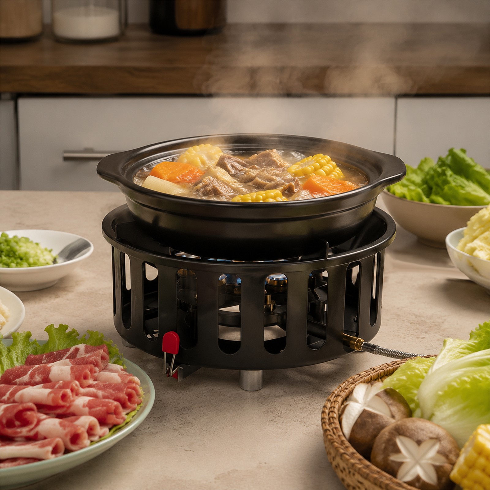 Propane Burner Single Propane Stove Windproof Gas Stove for Outdoor Cooking