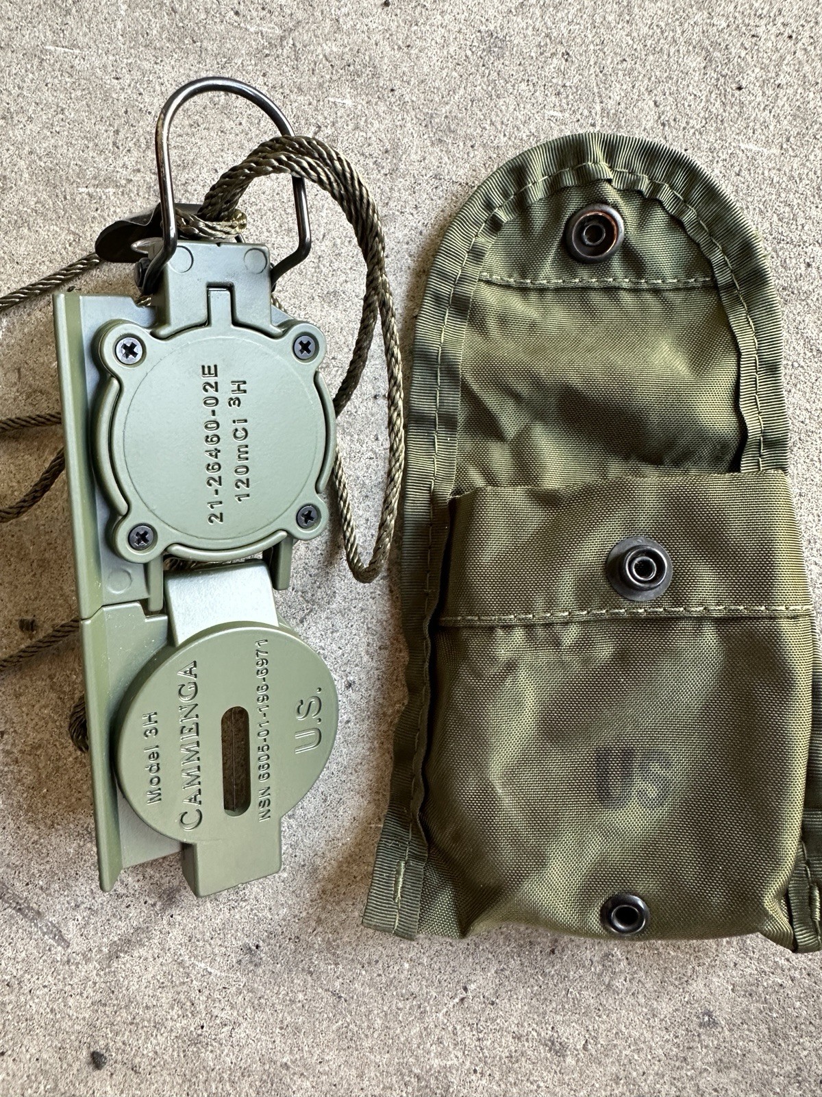 Cammenga Official US Military Tritium Lensatic Compass W/Pouch