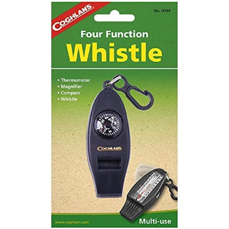 Coghlan’s Four Function Whistle Thermometer, Magnifier, Compass red new US