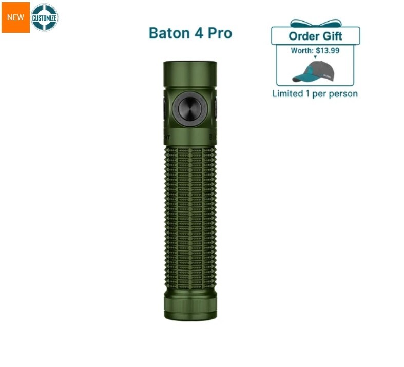 Baton 4 Pro Dual Switch High Lumen Compact EDC Flashlight