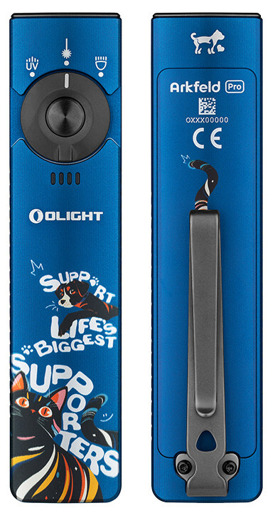 Olight Arkfeld Pro Paw Edition CW LED Light/Green Beam/UV, 1300 Lumens