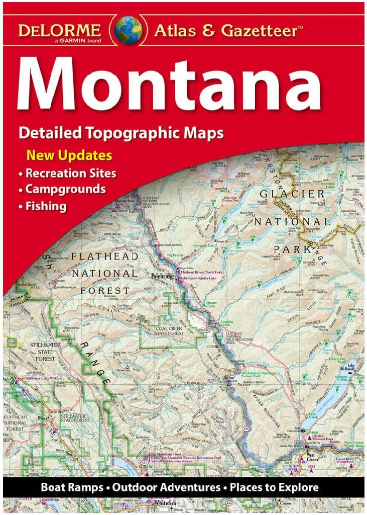 DeLorme Atlas and Gazetteer Montana Topographic Map Trails Hunting Campgrounds