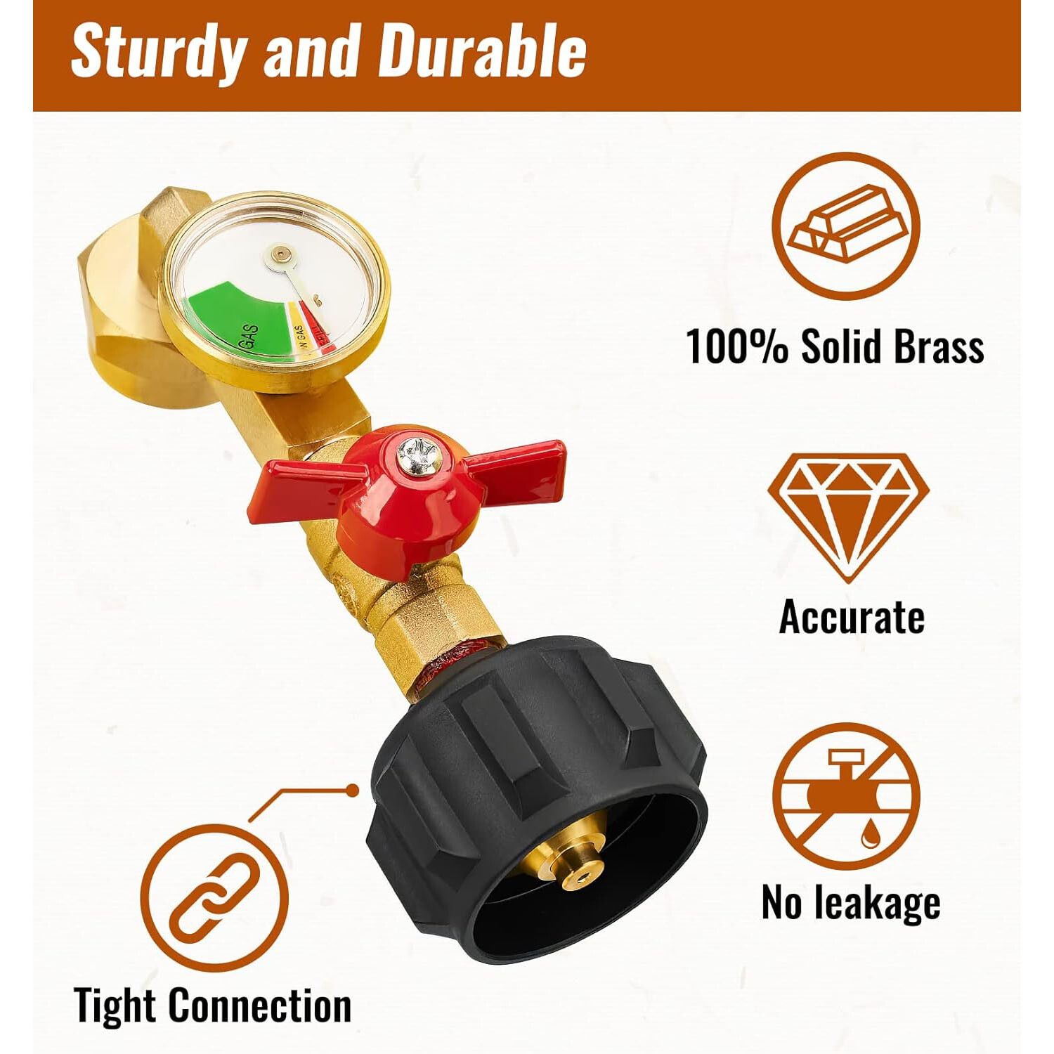 90-Deg Propane Tank Refill Converter, QCC1 Valve, Fast & Safe Refilling