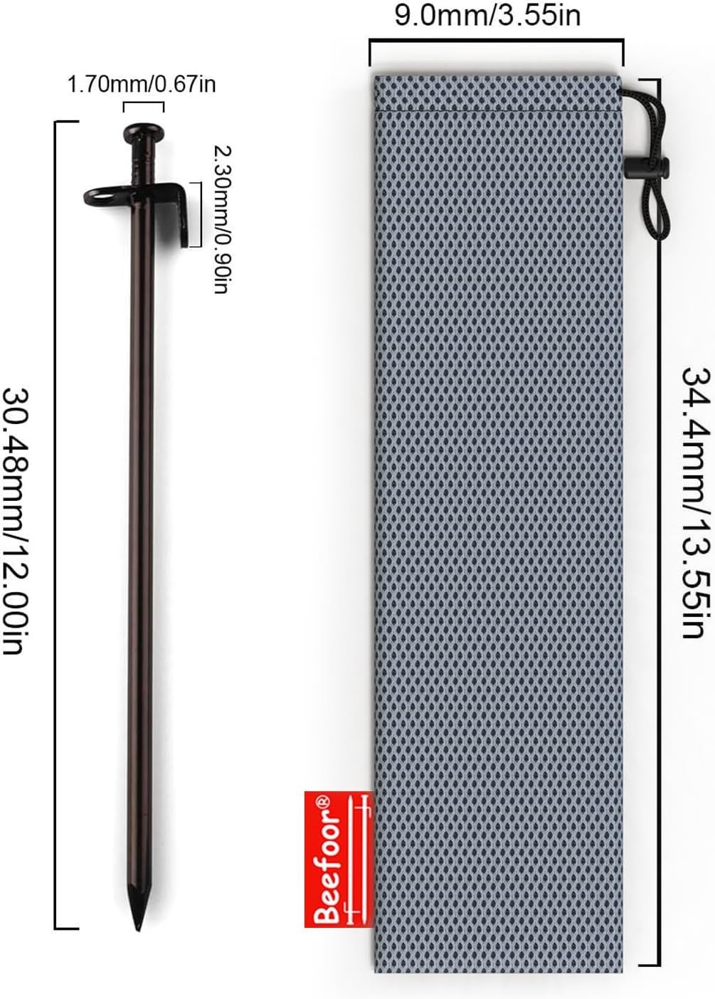 Heavy Duty Steel Tent Stakes – Tarp Pegs Camping Stakes for Outdoor Camping C…
