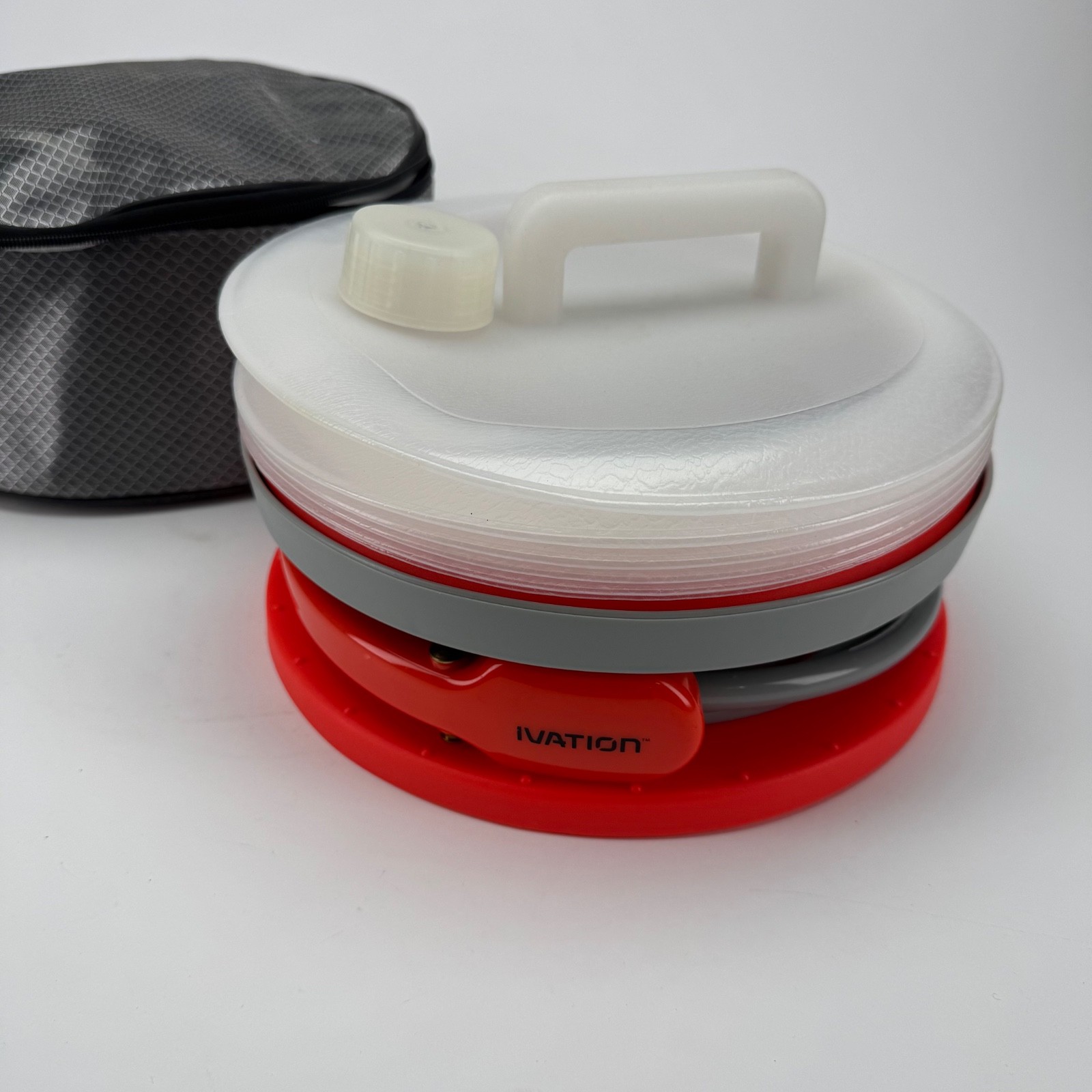 Ivation Collapsible Camping Wash Basin with LED Light & Carry Case Portable 10L