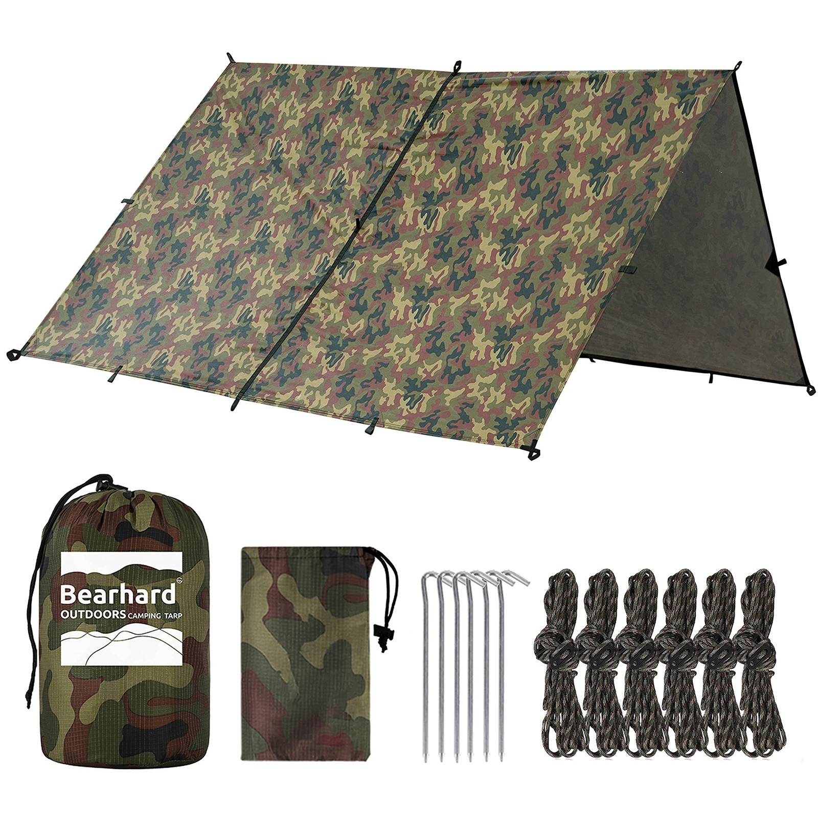 10 x 10 ft/10 x 12 ft Waterproof Rainfly Tarp for Hammock or Tent, Lightweigh…