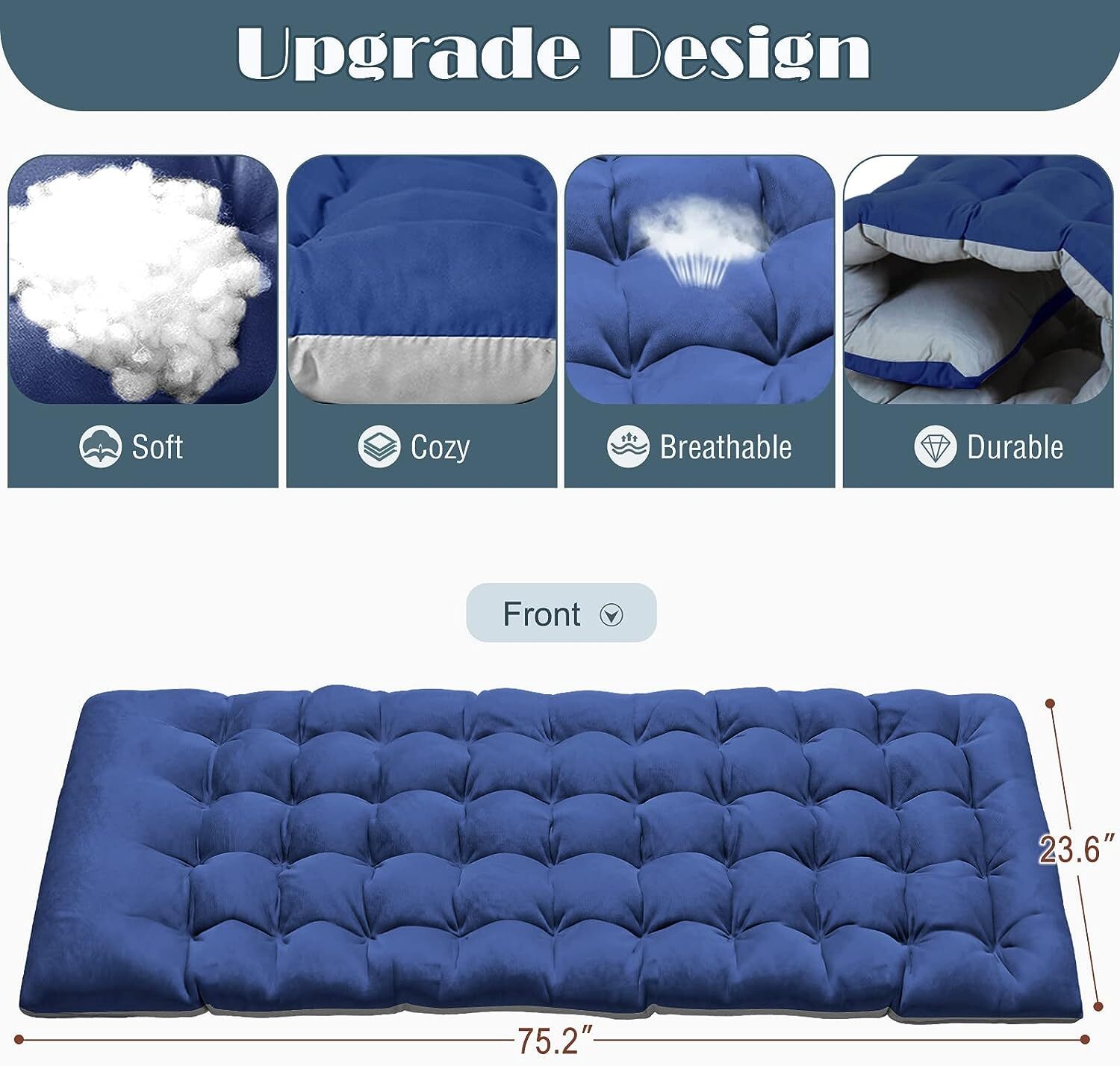 Adults Folding Sleeping Cot Guest Bed Heavy Duty Portable Cots Camping with Mat