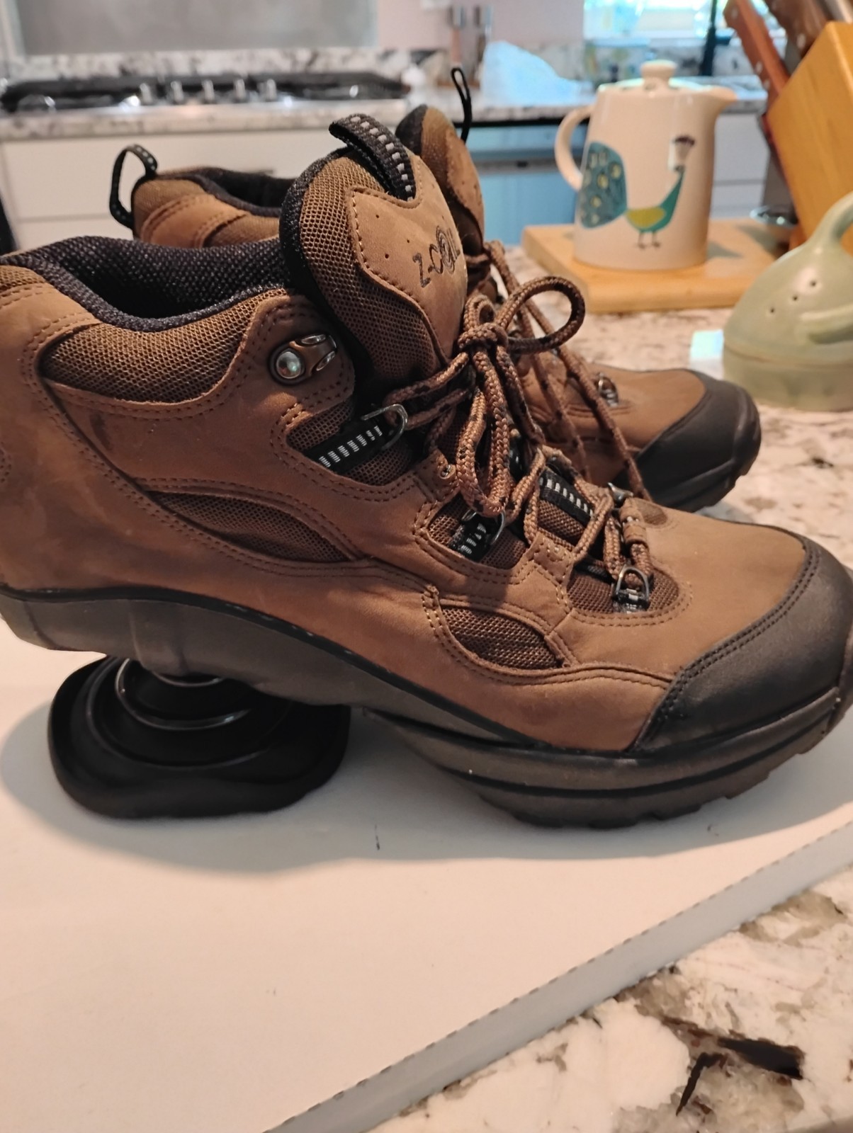 Z-Coil High Desert Hiking Shoes Brown Leather Mesh Size M10.