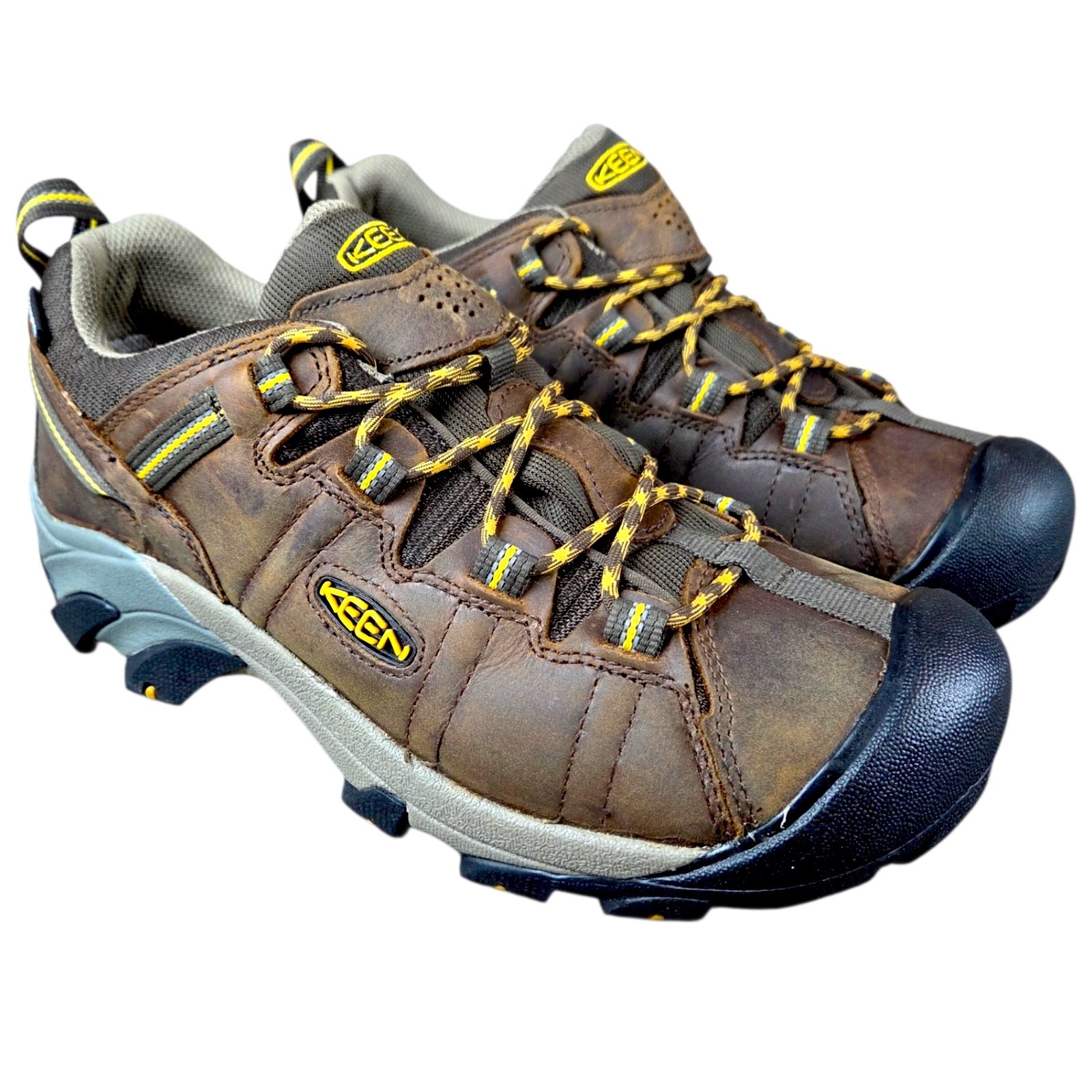 KEEN Targhee II Waterproof Hiking Shoes Brown Leather 1015704 Men’s 9.5 Wide
