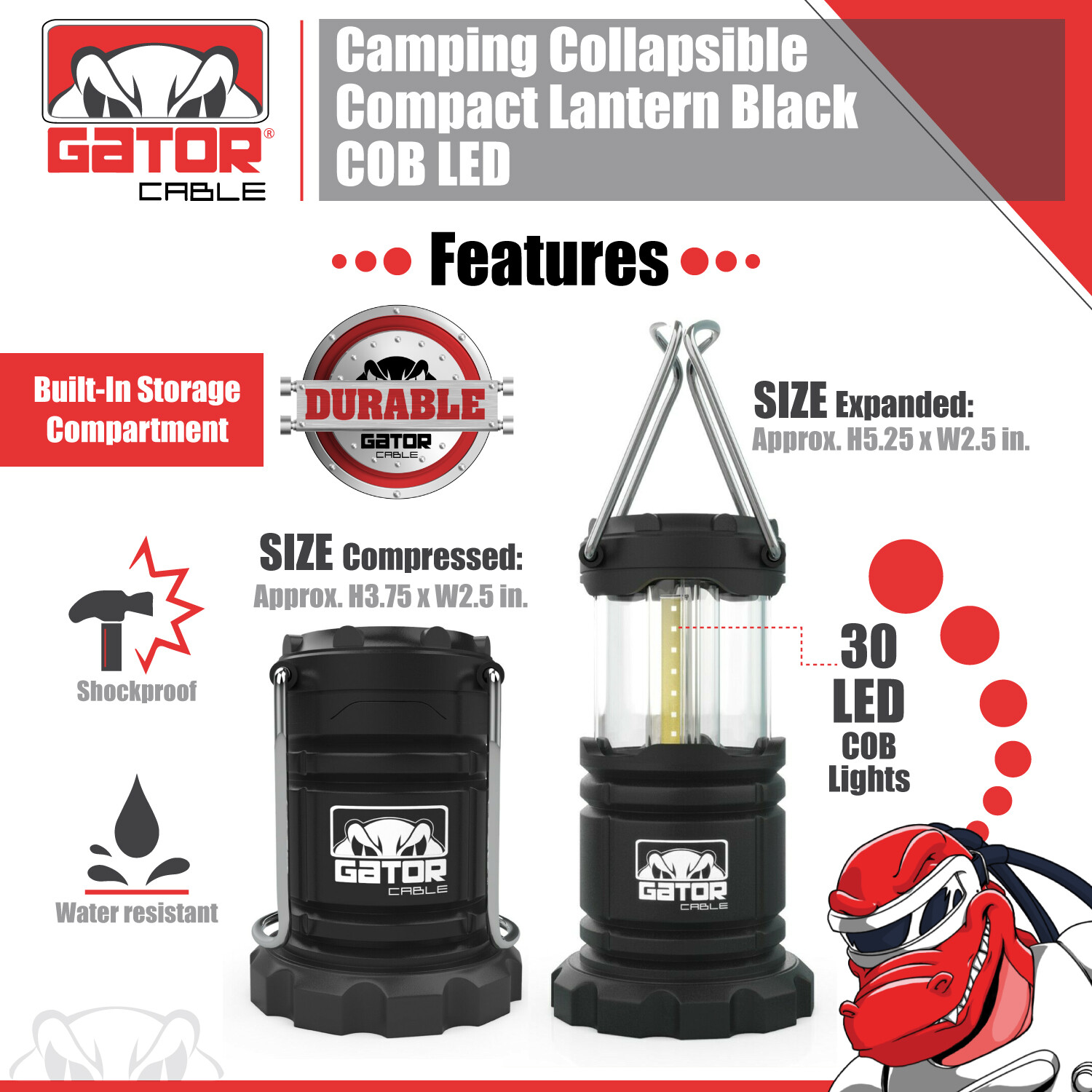 2-Pack Camping LED Bright Emergency Lantern Light Lamp Portable Battery Powered