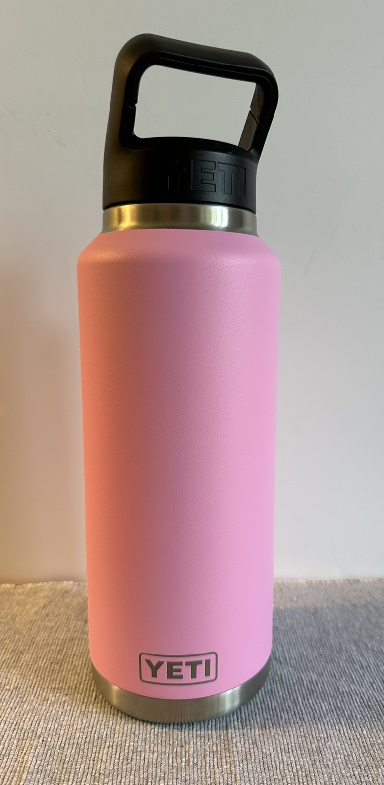 YETI Rambler Power Pink 46 Oz. Bottle w/Handle Cap W/Flip Up Straw MINT Cond