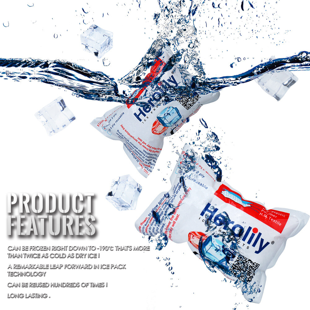 Herolily Ice Sheets Reusable Cold Packs for Coolers Camping – Dry Ice Substitute