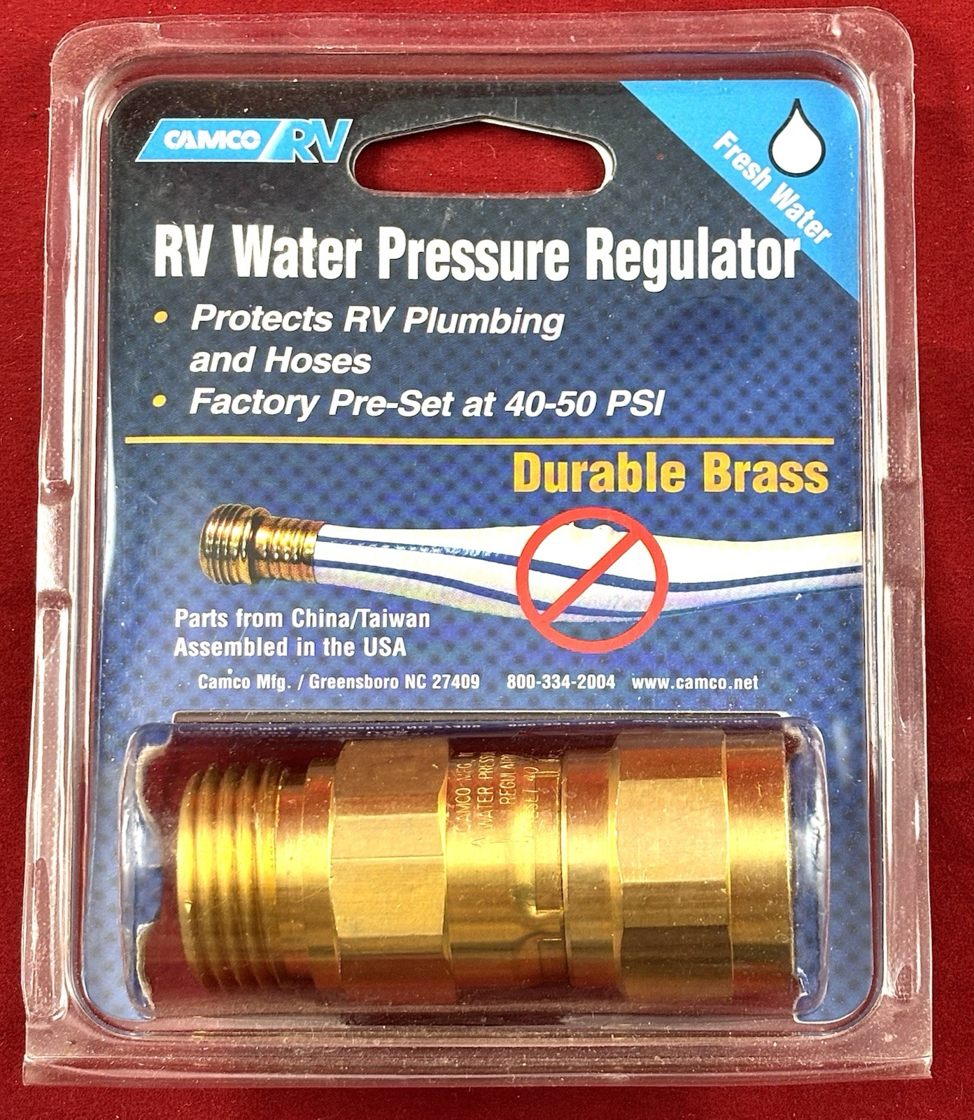 Camco Brass Water Pressure Regulator 40053