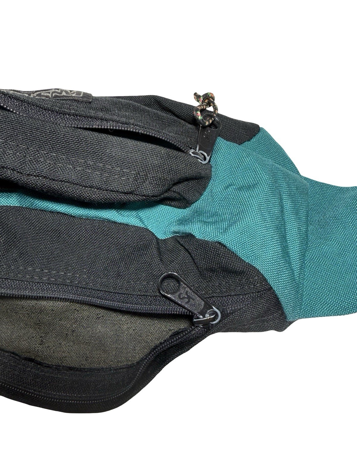 Vintage VTG Jansport Teal Fanny Pack Waist Made in USA Retro Hiking Outdoor 12″