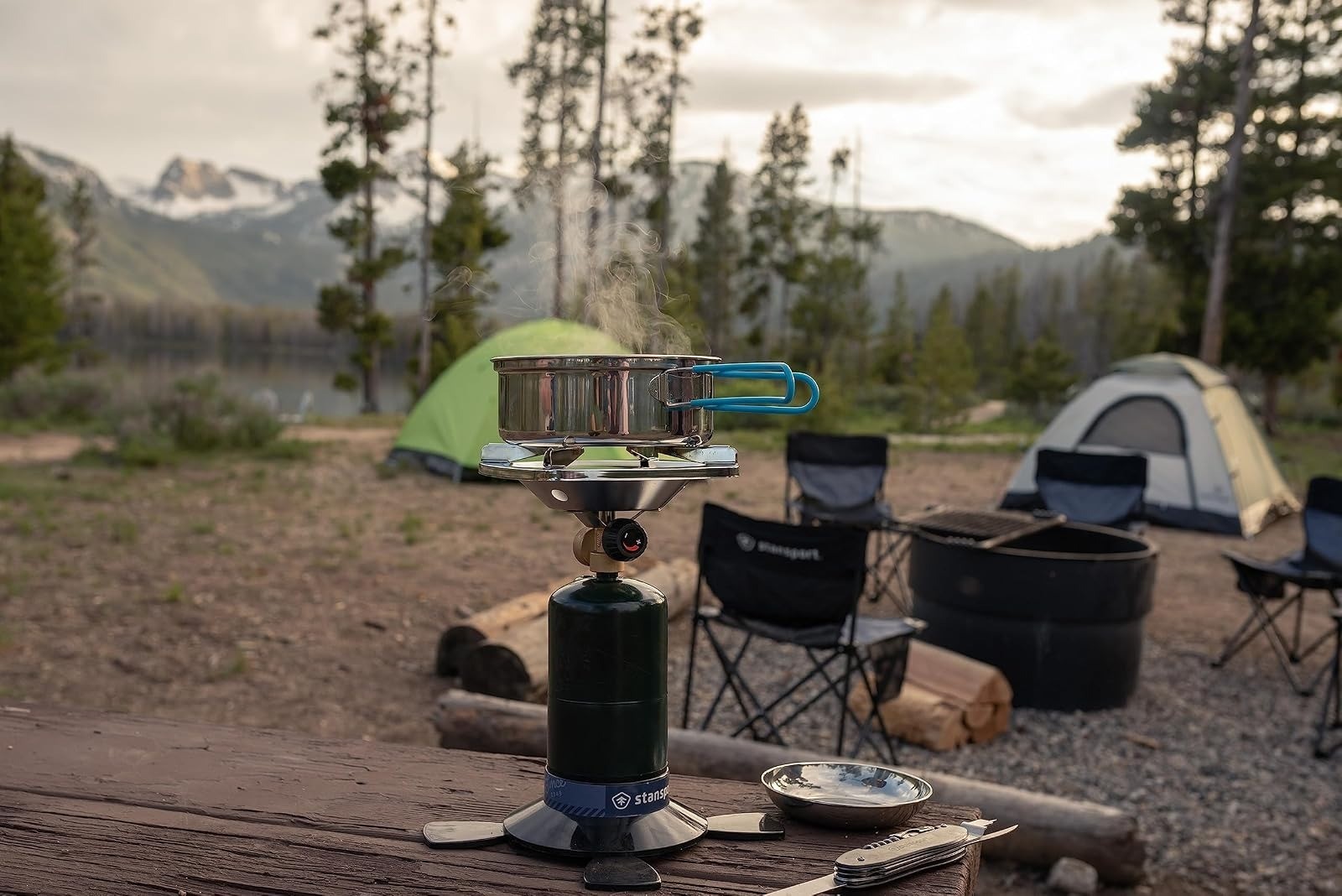Stansport Single Burner Portable Camping Stove – 10000 BTU