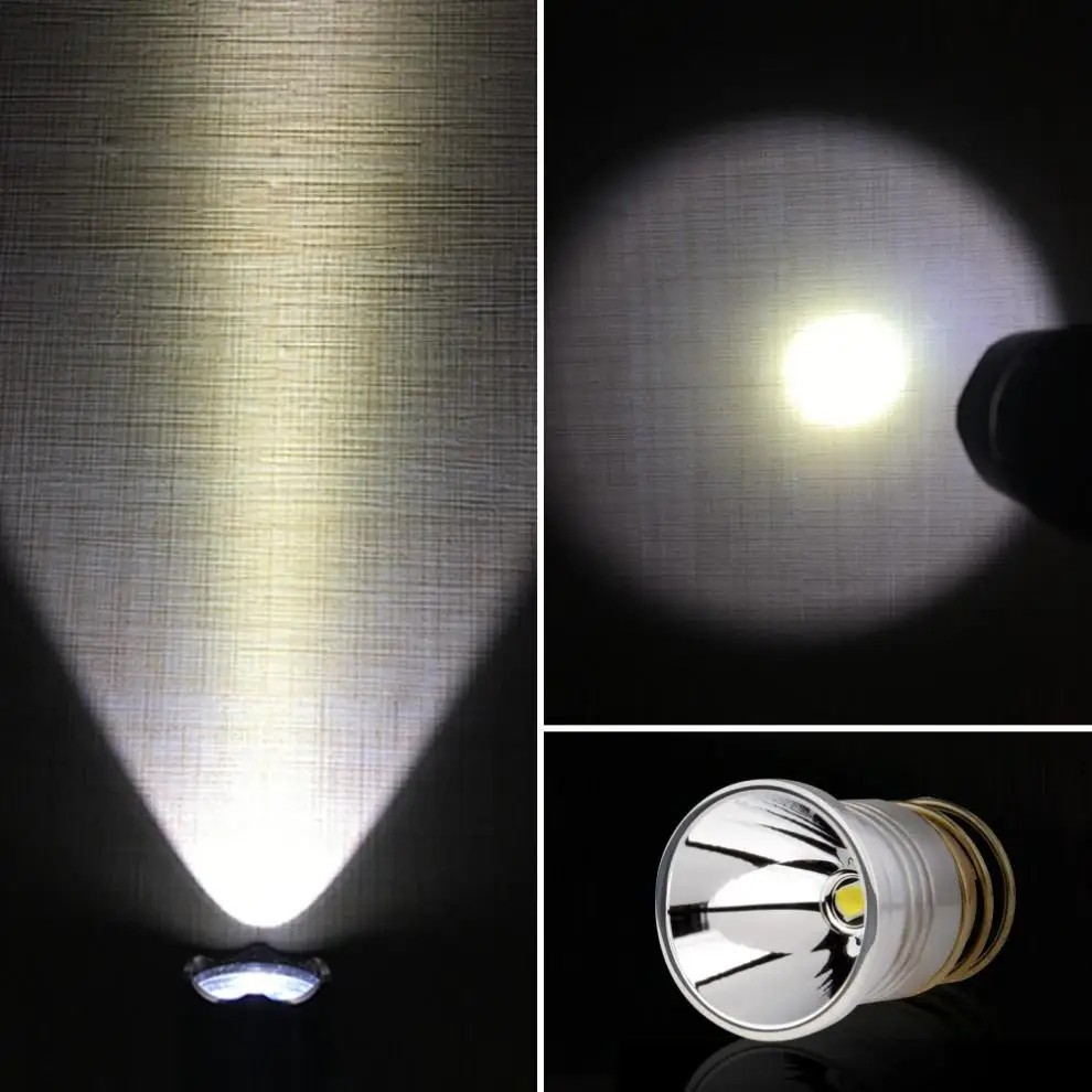 LED Flashlight Bulb 1200 Lumens XPL V6 P60 Drop-In Reflector Module Upgrade