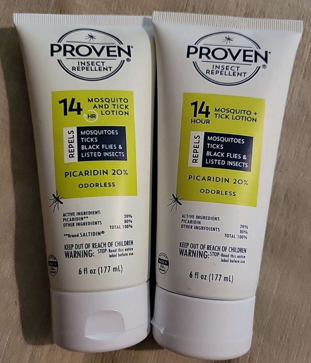 2 Proven Insect Repels Mosquito,Tick,Black Flies PICARIDIN 20% Odorless Lotion