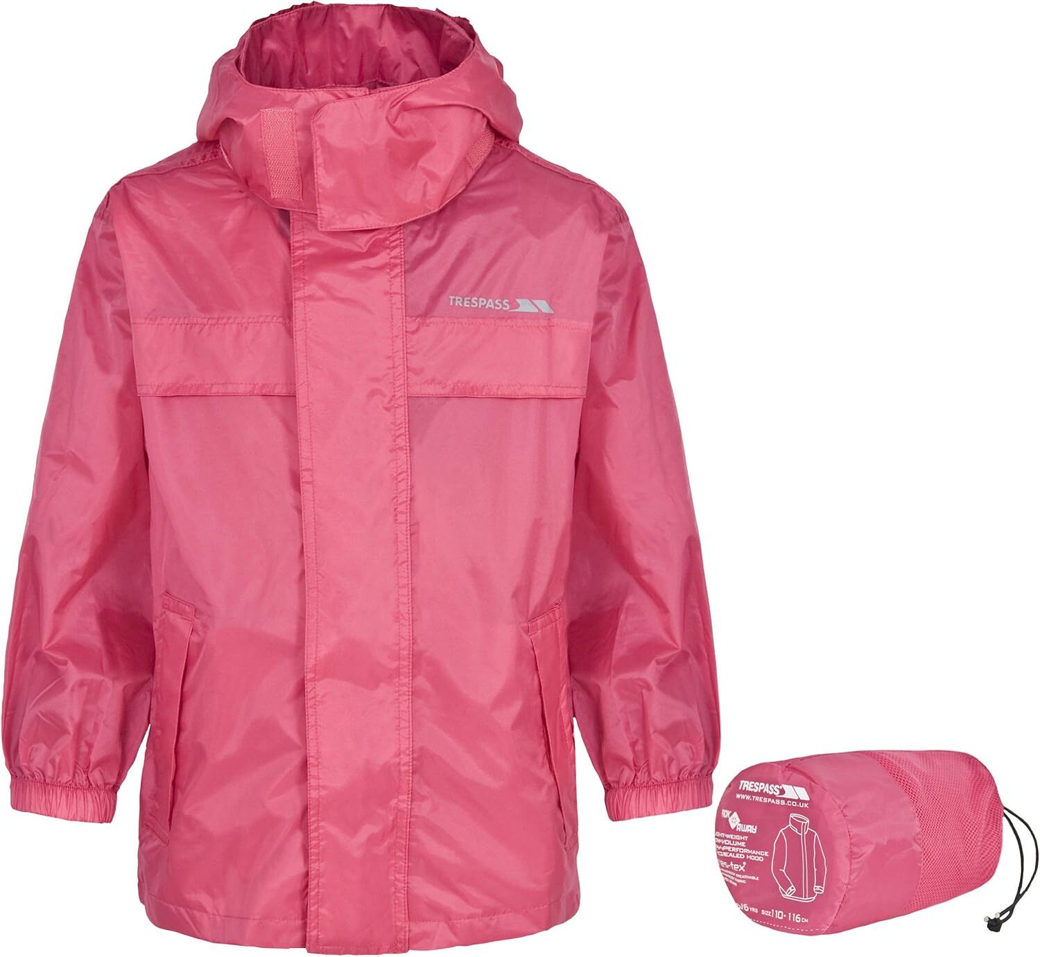 Trespass girl Packa jacket outdoor jacket, pink, 2/3 years