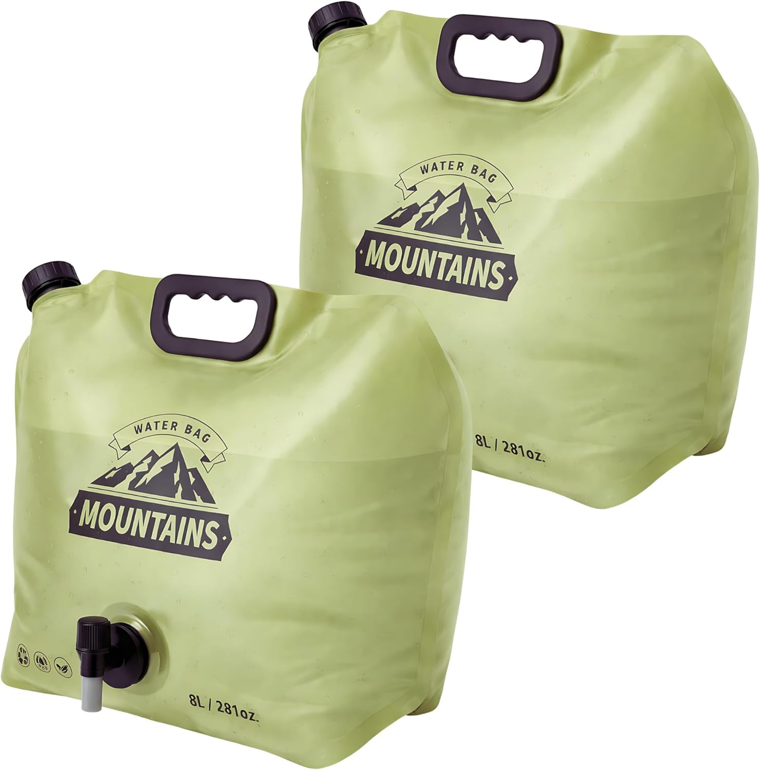 Camping Water Container 2 Gallon Collapsible Water Jug with Spout – Reusable Pla