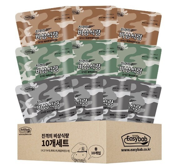 Combat ration Korean hot water 10 minutes 3 types of camping food 10 pieces