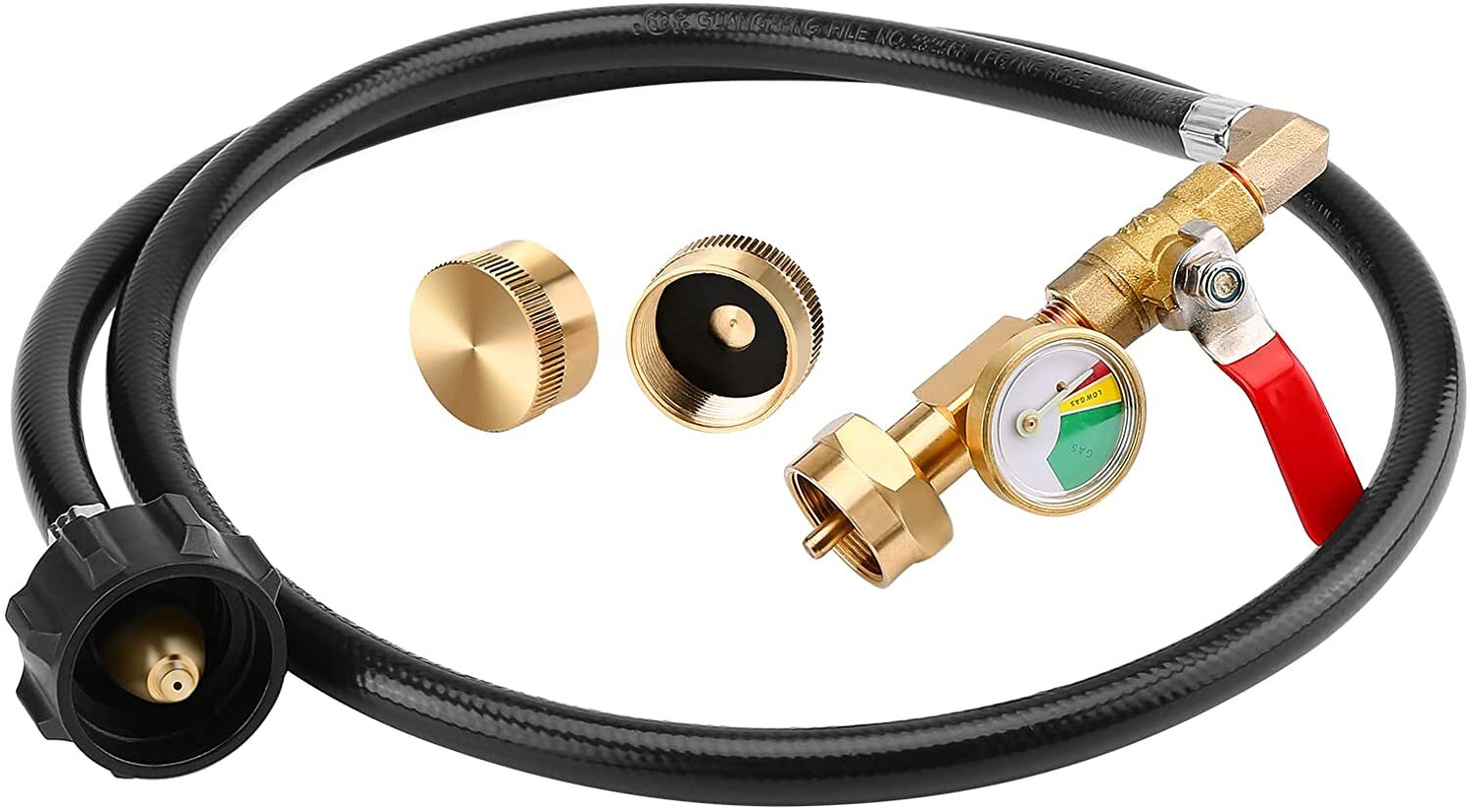 Propane Refill Adapter Hose QCC1 with ON-Off Control Valve for 1Lb To 20Lb Tank