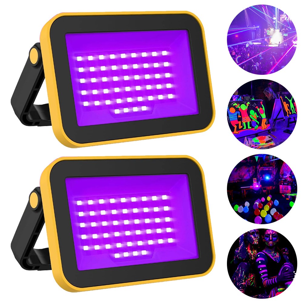 2PCS 40W 395NM USB Black Light Flood Light Bar UV LED Stage Blacklight Party DJ