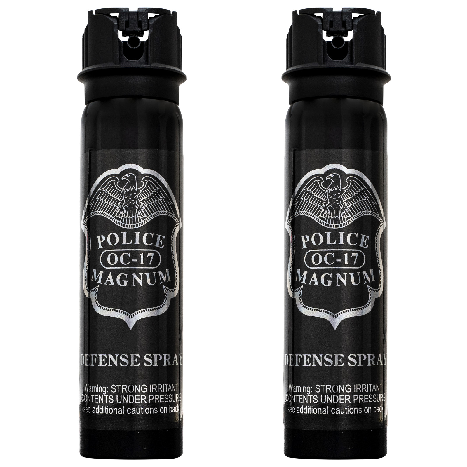 2 POLICE MAGNUM Tactical Pepper Spray 5oz Flip Top FOG Self Defense Protection