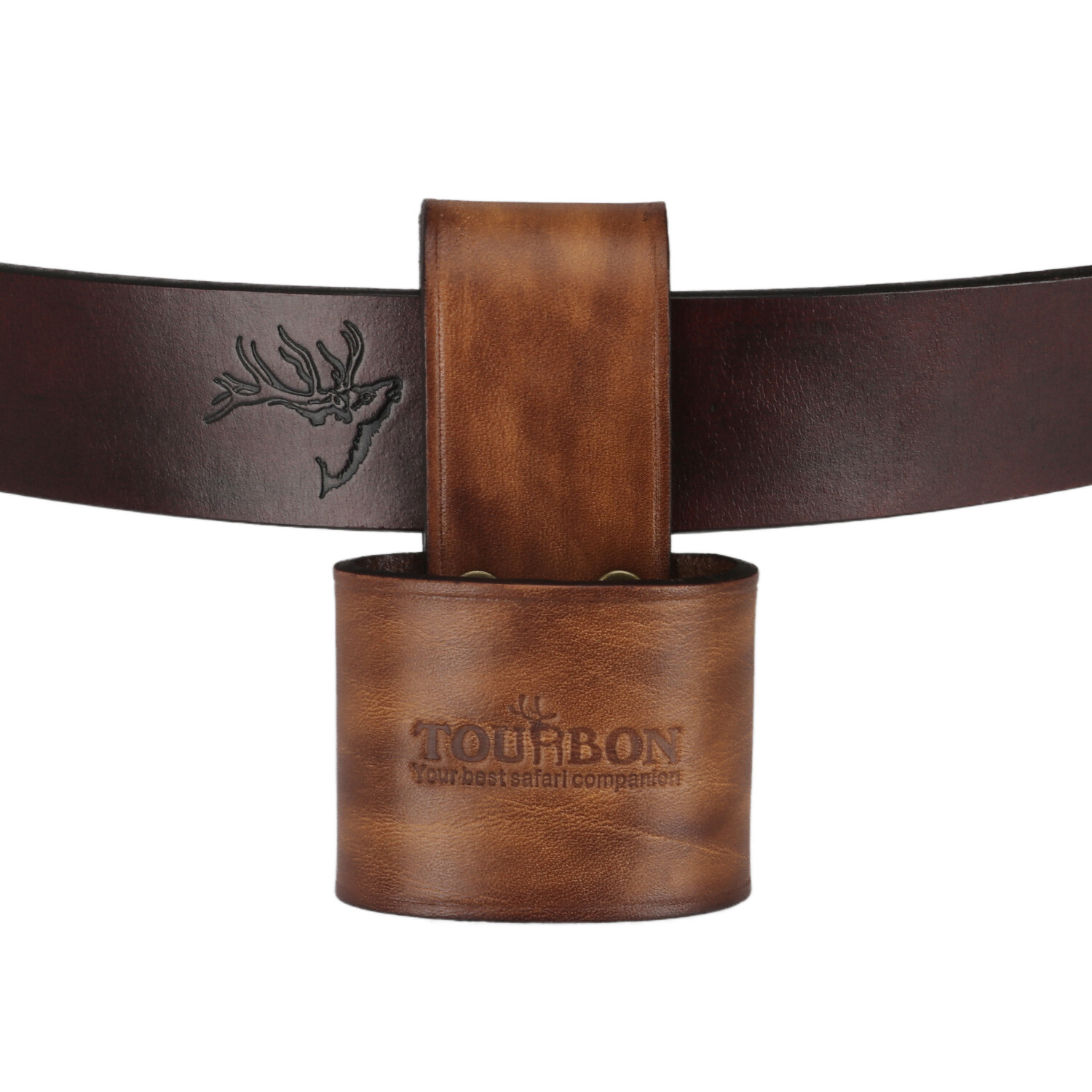 TOURBON Handcrafted Axe Holder Sheath 4mm Leather Belt Loop for Hatchet Camping