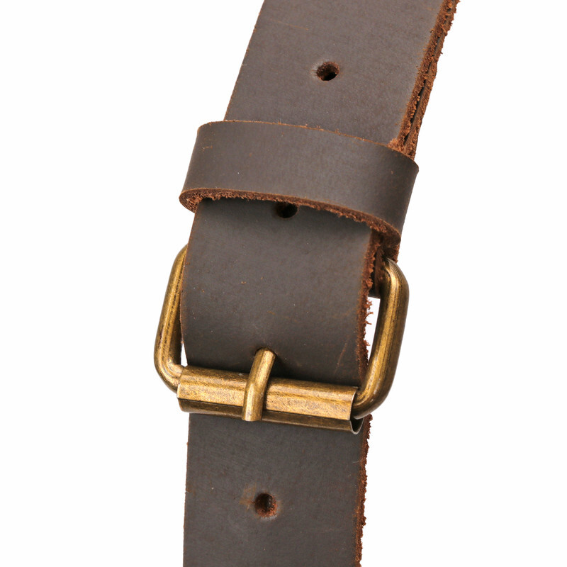 TOURBON Leather Outdoor Picnic Blanket Carrier Strap for Camping/Festivals/Trip