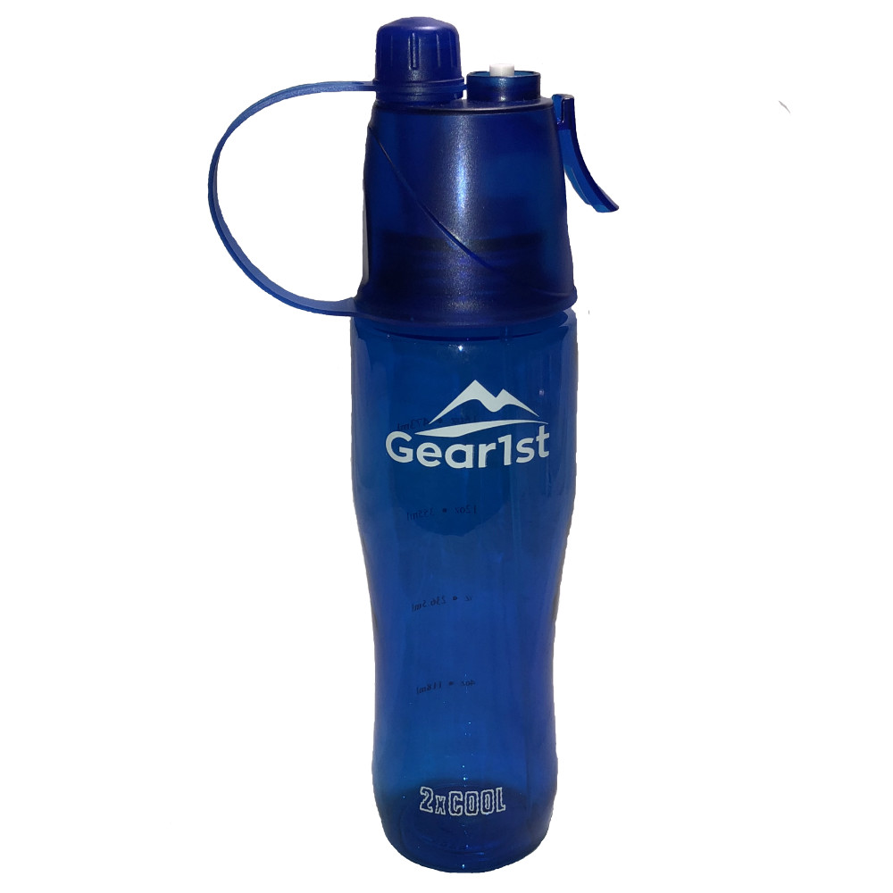 Sports Water Bottle With Refreshing Mist 22oz Biking Camping Hiking BPA Free