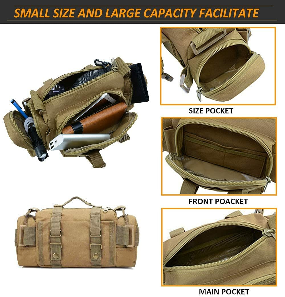 Military Tactical Fishing Camping Pouch Outdoor Waist Bag Climbing Shoulder Bags
