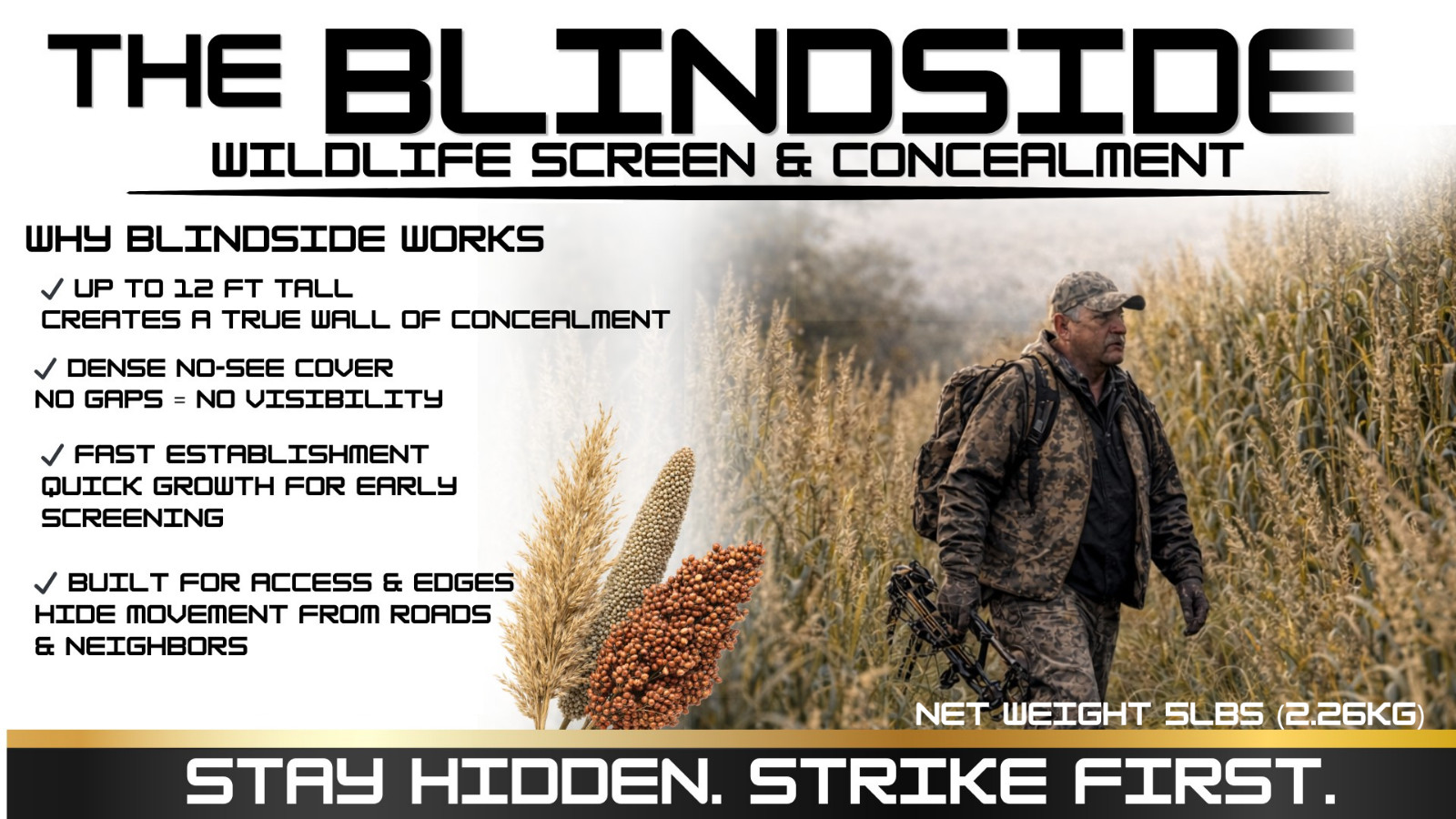 The Blindside Food Plot Screening 10-12 ft Tall