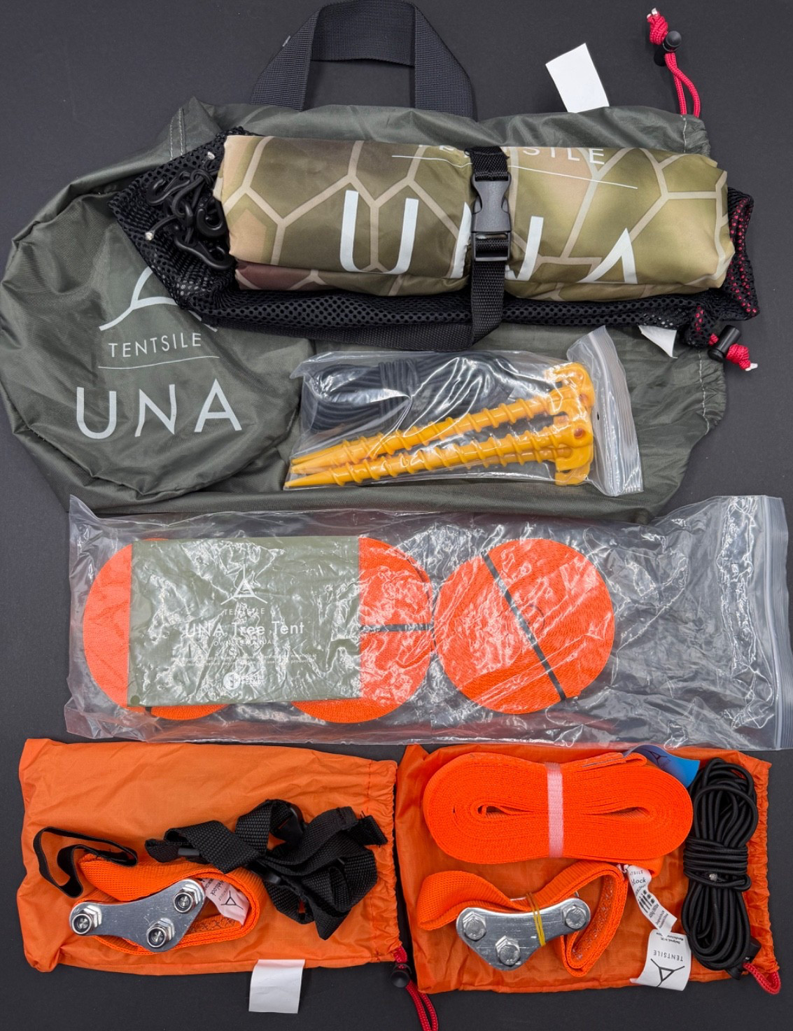 Tentsile Una 1 Person Hammock Tent Accessories Rainfly Straps Bag (No Tent)