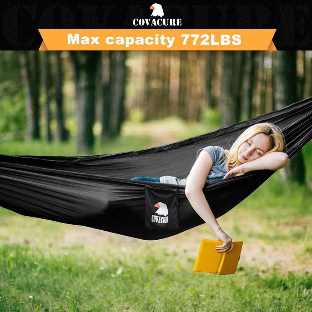 Covacure Camping Hammock – Lightweight Double Hammock, Hold up to 772Lbs, Portab