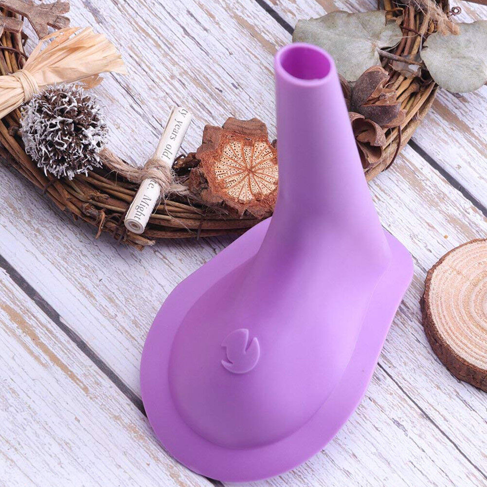Women Urination Device Reusable Silicone Funnel Travel Camping Standing to Pee