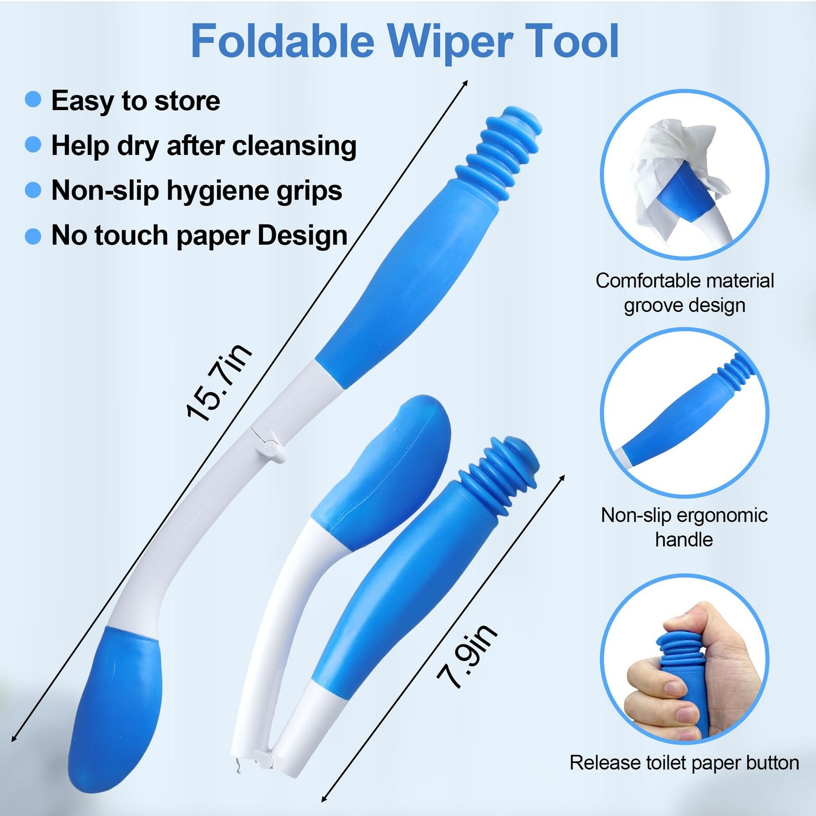 Portable Bidet Wiper Tool Set, ABS Material IPX7 Waterproof 1600mAh Rechargea…