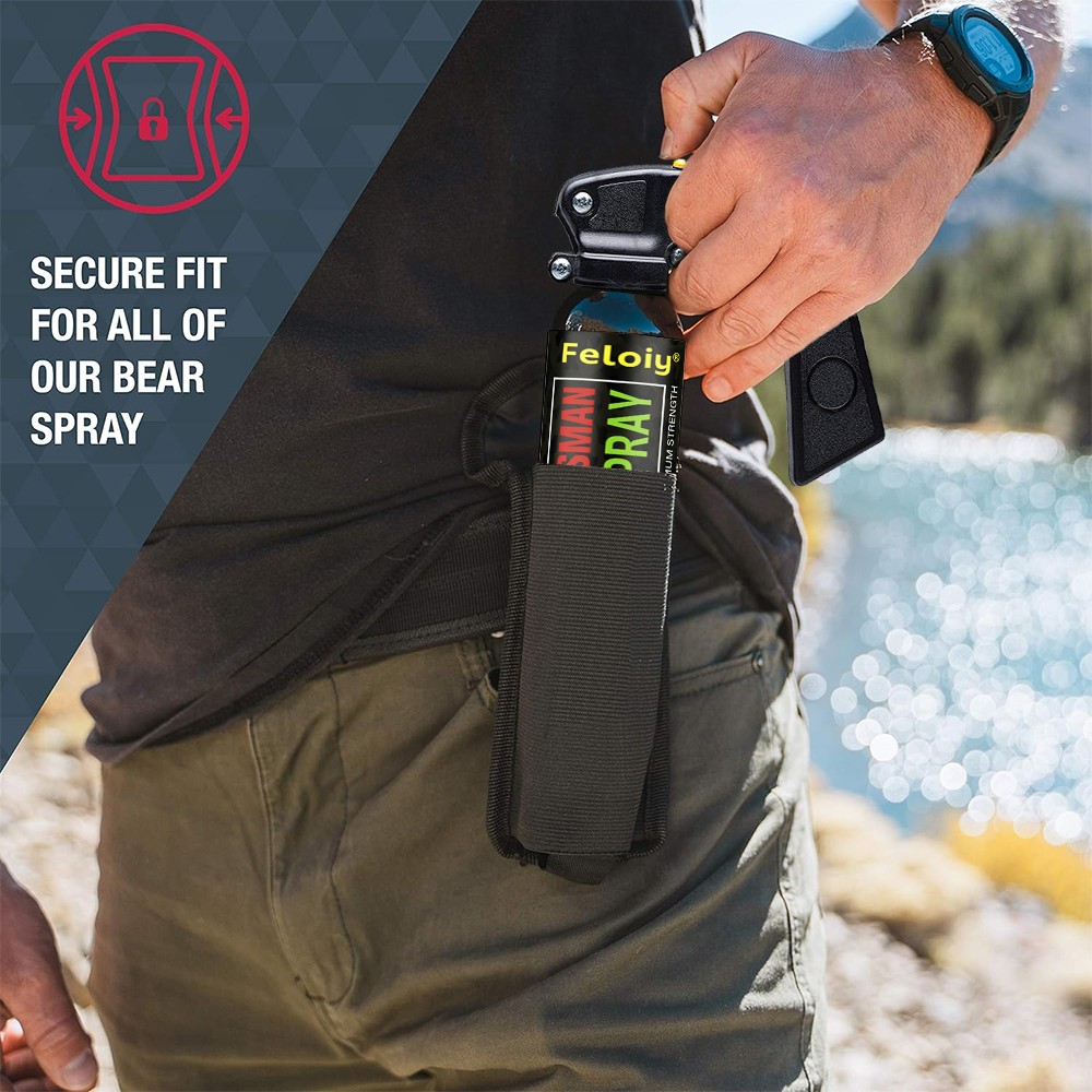 Feloiy Bear Spray 16oz w/ Holster Powerful Stream Strongest Legal Formula